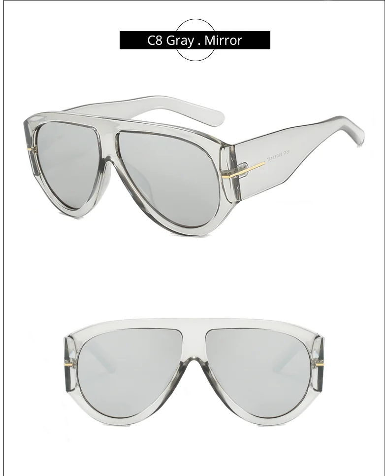 2026 Oversized Pilot Sunglasses for Women Men UV Protection Stylish Eyewear Thick Frame Unique Luxury Designer Sun Glasses Shade