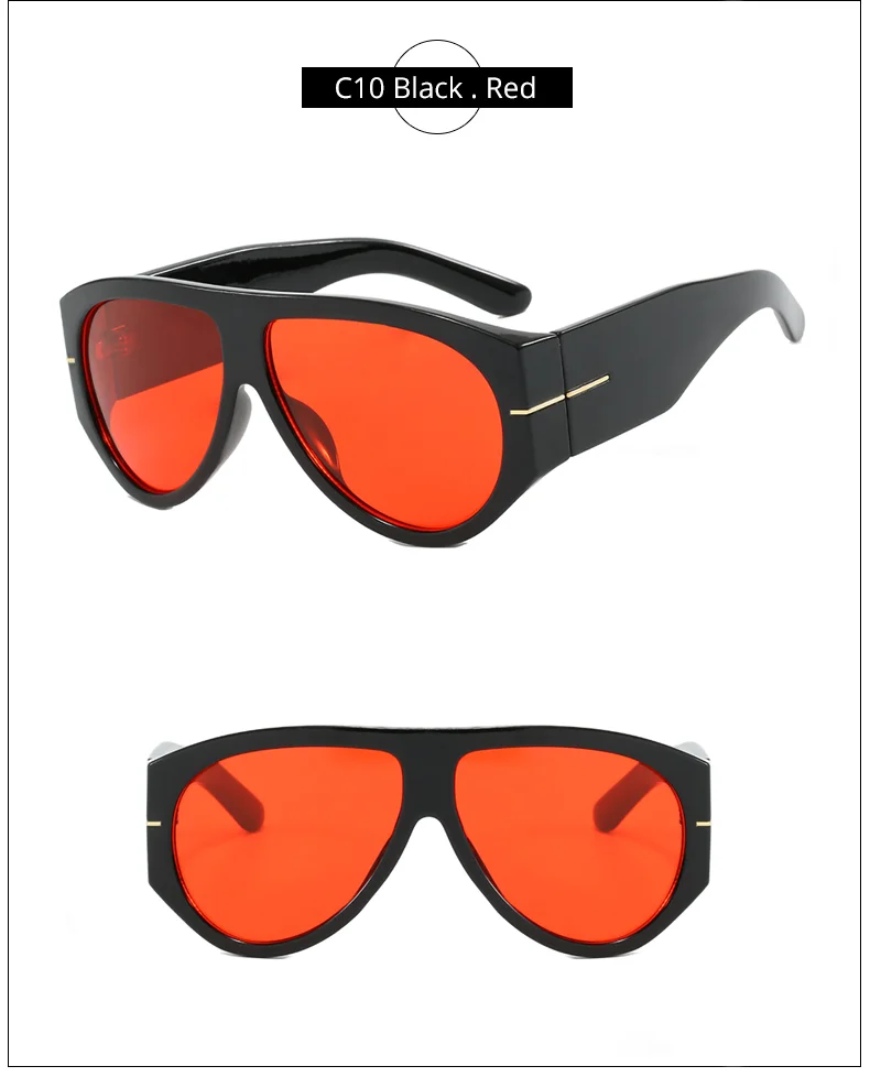 2026 Oversized Pilot Sunglasses for Women Men UV Protection Stylish Eyewear Thick Frame Unique Luxury Designer Sun Glasses Shade