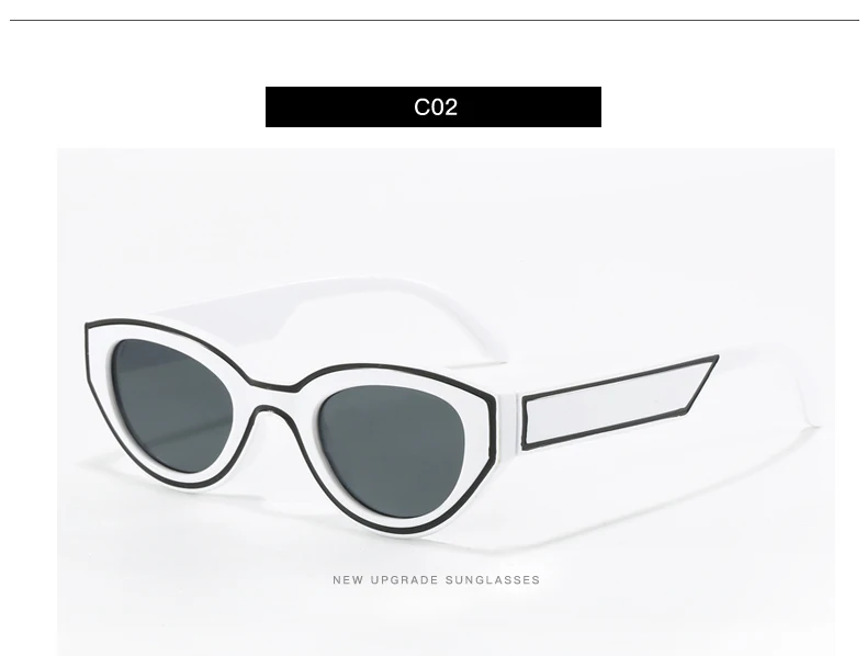 New Trendy Polygon Women Sunglasses Vintage Gradient Candy Color Shades Cat Eye Brand Designer Travelling Eyewear UV400