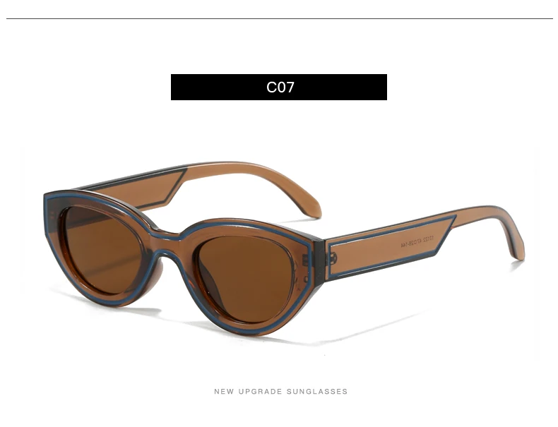 New Trendy Polygon Women Sunglasses Vintage Gradient Candy Color Shades Cat Eye Brand Designer Travelling Eyewear UV400