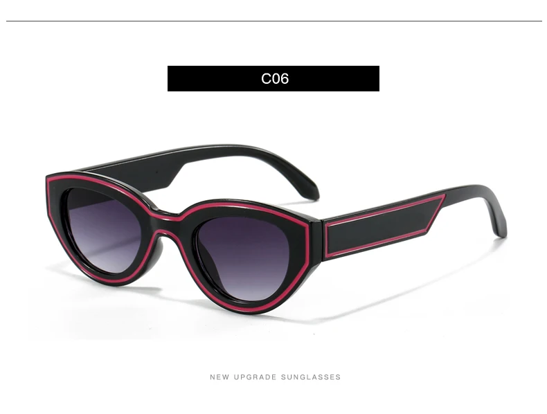 New Trendy Polygon Women Sunglasses Vintage Gradient Candy Color Shades Cat Eye Brand Designer Travelling Eyewear UV400