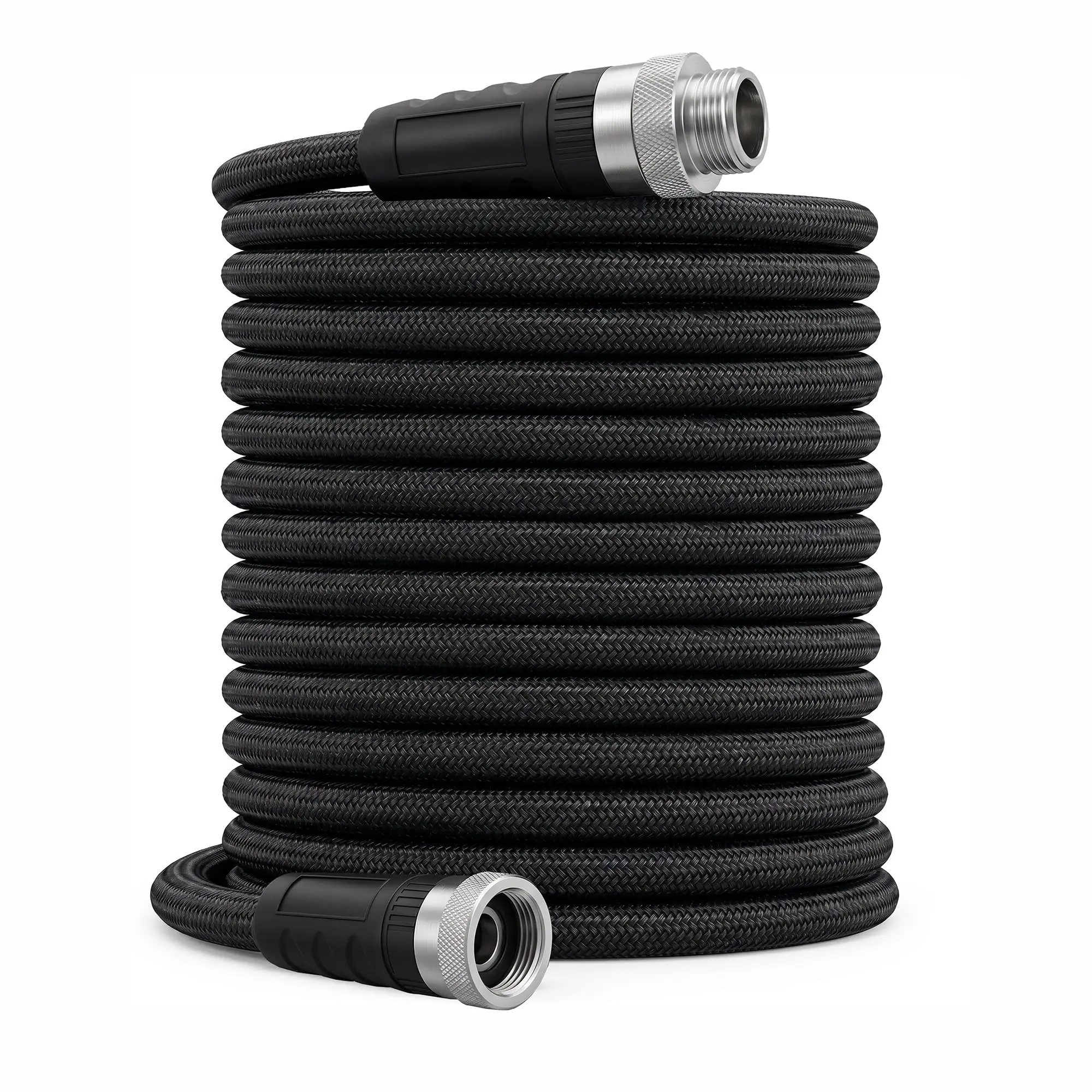 25/50/75/100 FT Non-Expandable Garden Hose, Lightweight Water Hose With TPE Inner Tube, Anti-Kink Braided Hose For Car Wash Yard Patio