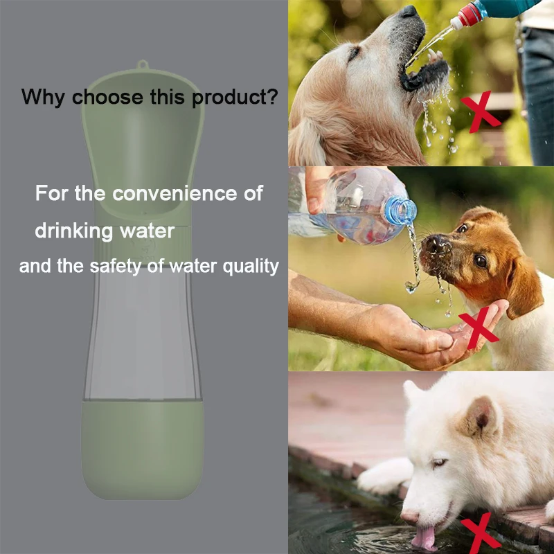 Portable Dog Water Bottle With Food Container Travel 2 in 1 Pet Water Dispenser For Small Large Dogs Cat Labrador Drinking Bowls