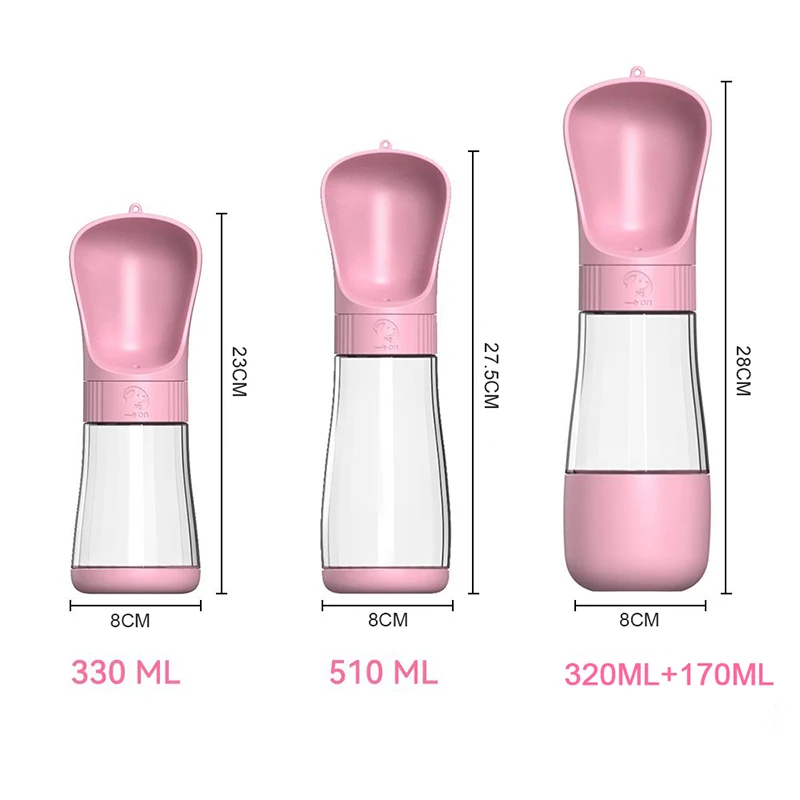 Portable Dog Water Bottle With Food Container Travel 2 in 1 Pet Water Dispenser For Small Large Dogs Cat Labrador Drinking Bowls