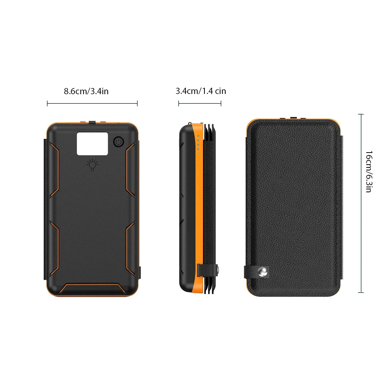 50000mAH Solar Power Bank Folding Solar Panels 5V 2A USB Output Portable Outdoor Camping Sun Power For IPhone Android