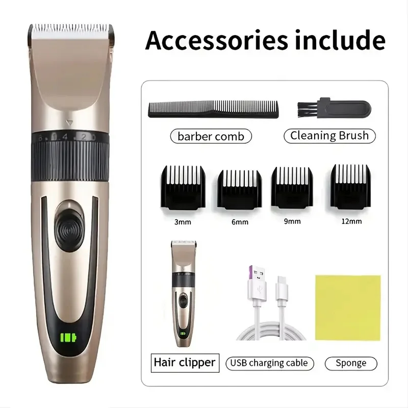 Electric Hair Trimmer Shaver Home Trimmers For Men Hair Clipper Professional Rechargeable Shavers Barber Hair Cutting Machine