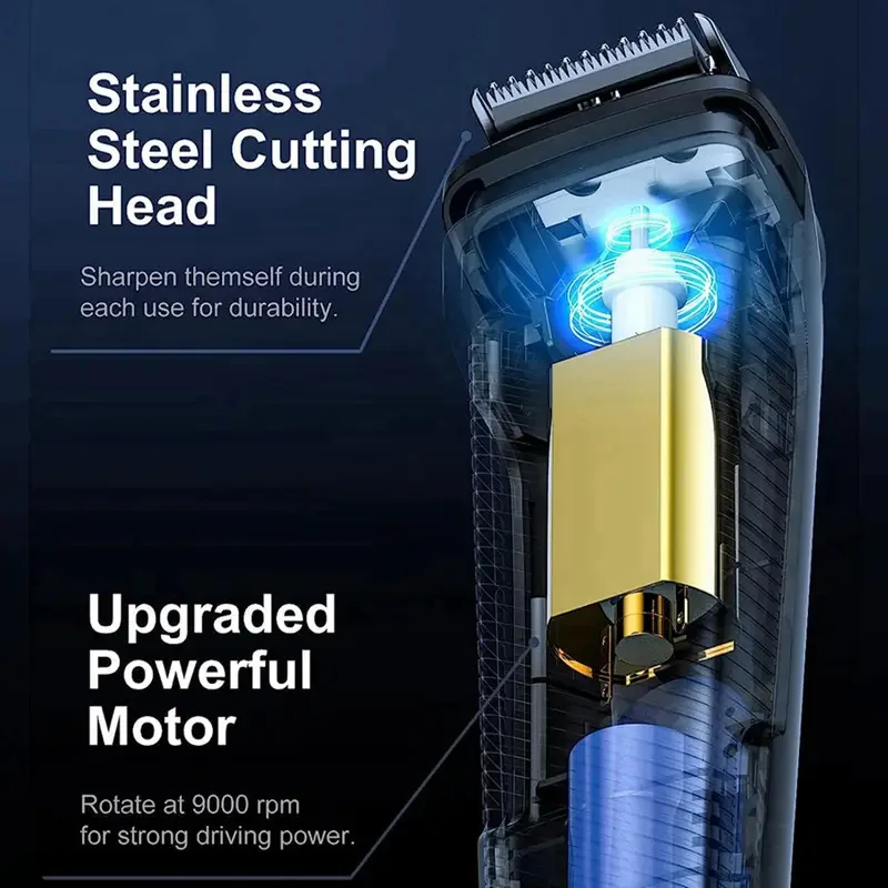 Electric Hair Trimmer Shaver Home Trimmers For Men Hair Clipper Professional Rechargeable Shavers Barber Hair Cutting Machine
