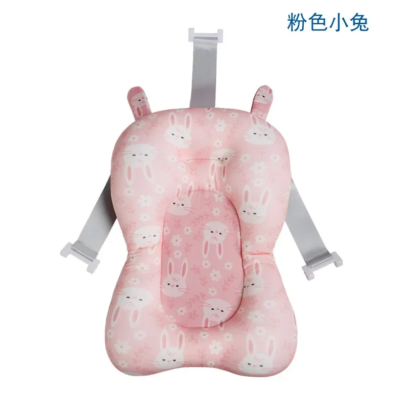 Baby Shower Bath Tub Pad Non-Slip Newborn Bathtub Mat Safety Nursing Foldable Support Comfort Body Cushion Mat Pillow Cartoon