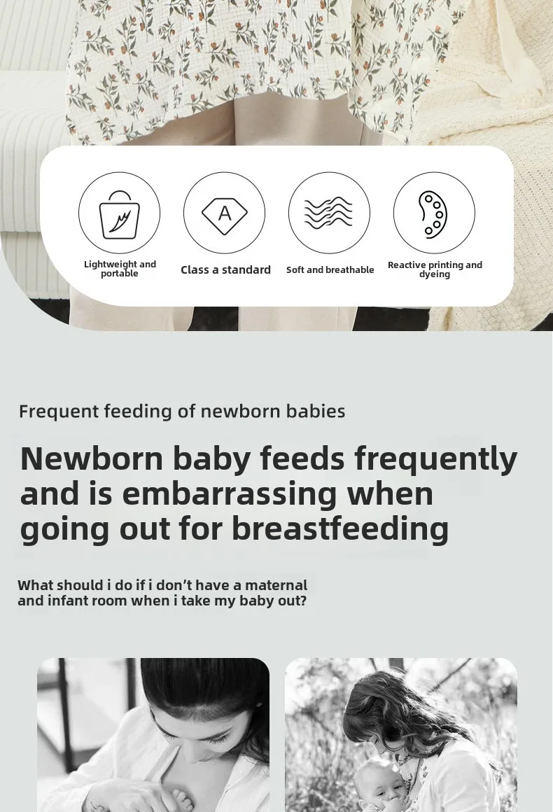 Cotton Mother Outing Breastfeeding Cover Baby Feeding Nursing Covers Adjustable Privacy Breastfeeding Apron Stroller Blanket