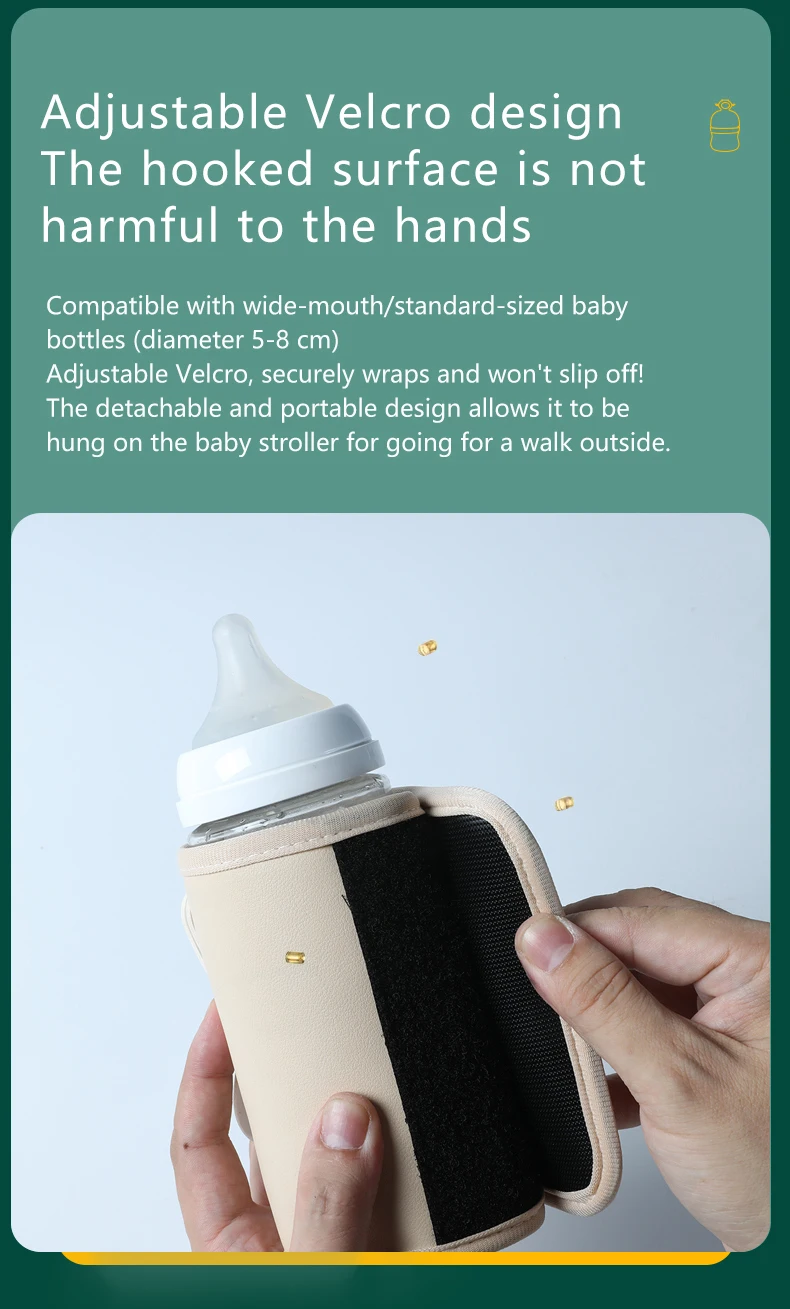 Baby Milk Warmer Baby Nursing Bottle Heater, Portable USB Bottle Warmer for Car, Outdoor Travel Accessories Outdoor Portable