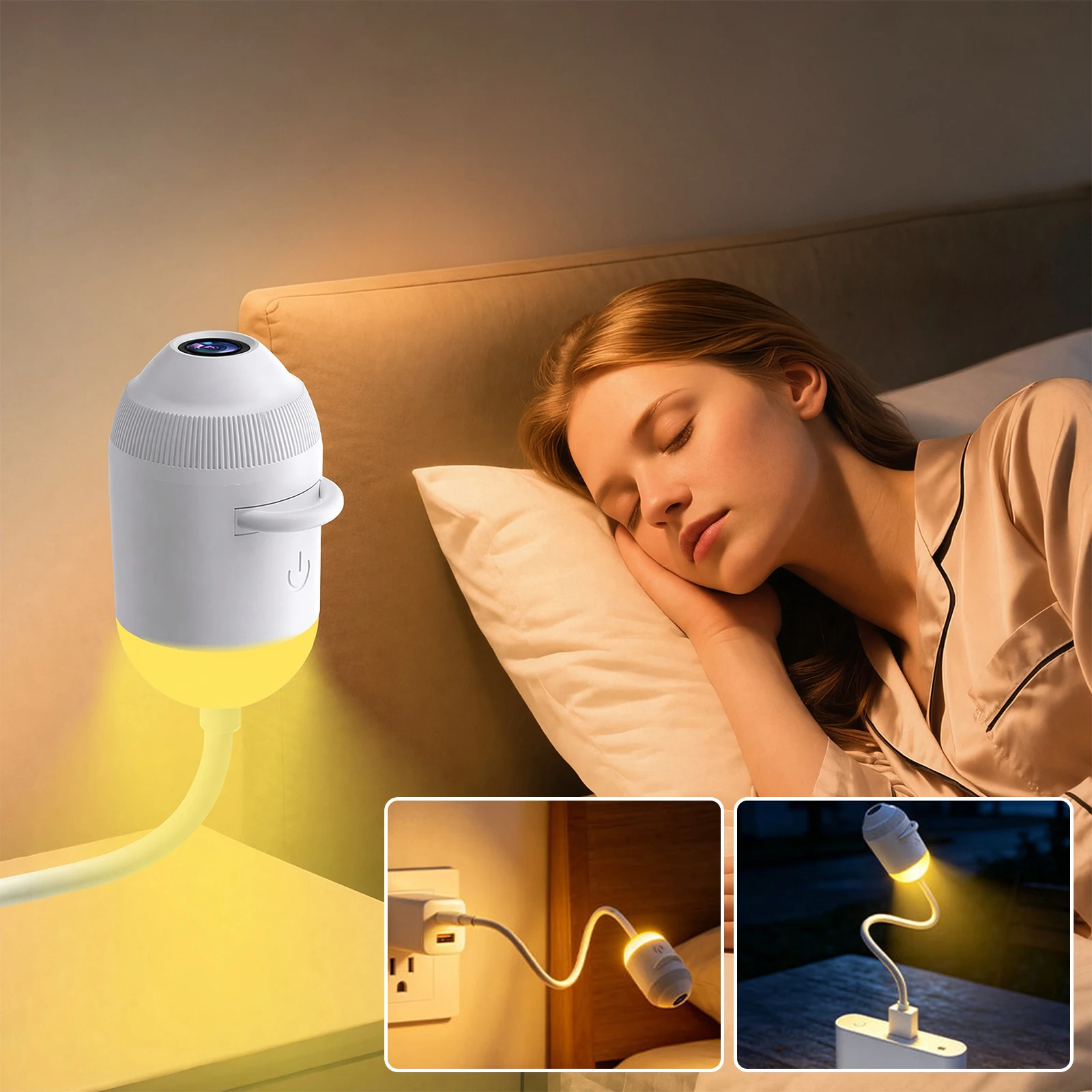 HD 2-in-1 Smart Dynamic 5D Holographic Night Light Projector 360 Rotating Galaxy Light Star Projectors USB Powered Plug and Play