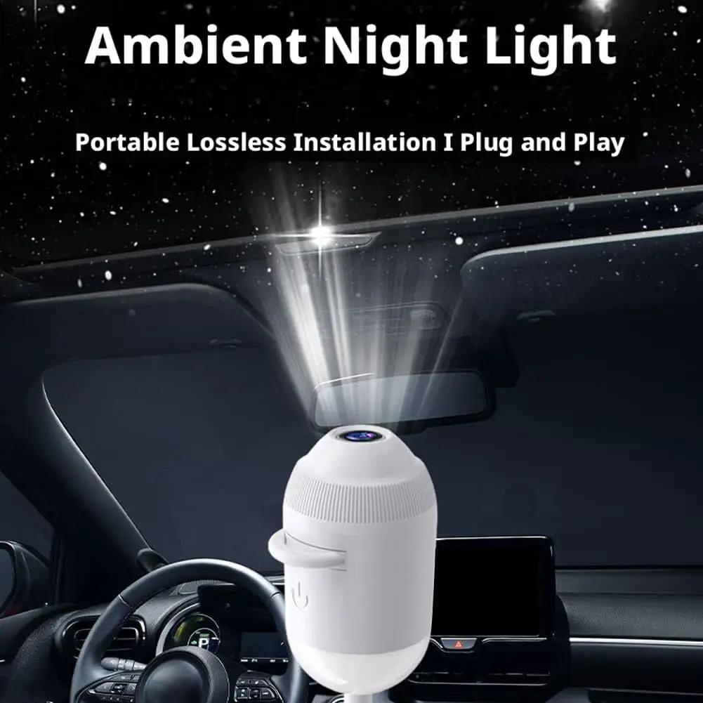 3in1 Intelligent Holographic Night Light Projector Plug Play HD Star Projector 360° Adjustable Galaxy Ocean Lamp Bedroom Ceiling