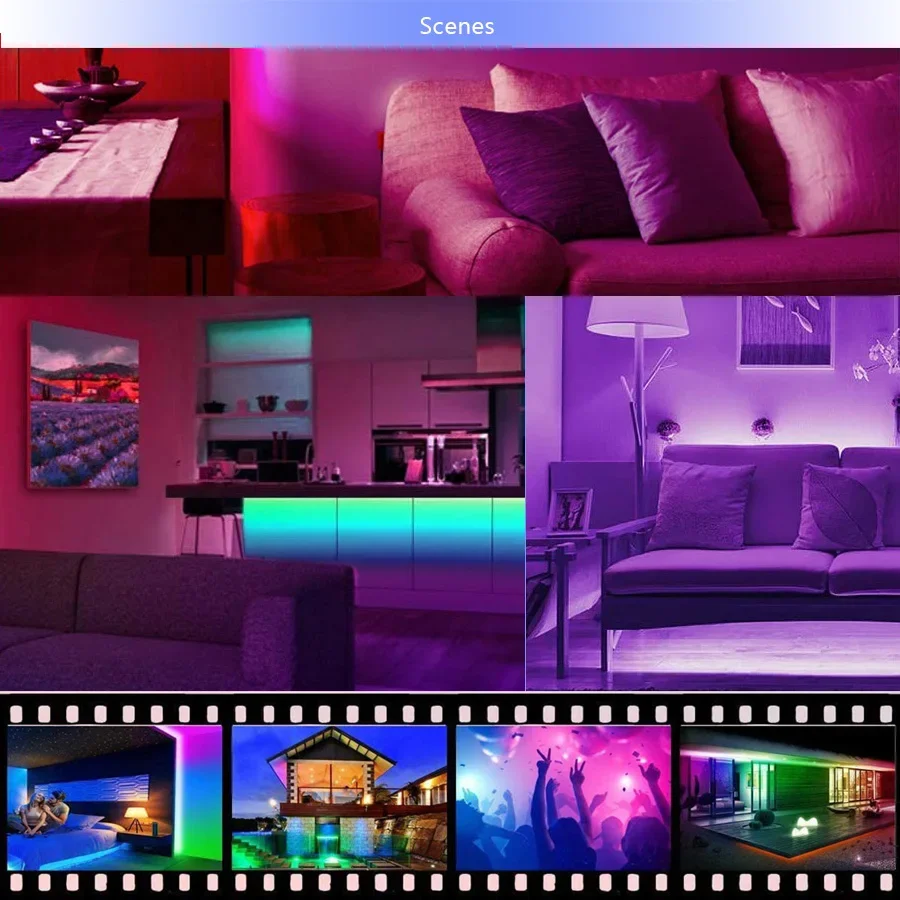 5V LED Strip Lights 1m-30m RGB Led Light Dimmable Color Change Flexible Strip Tape Luces Led Lamp for Room Decor TV Backlight