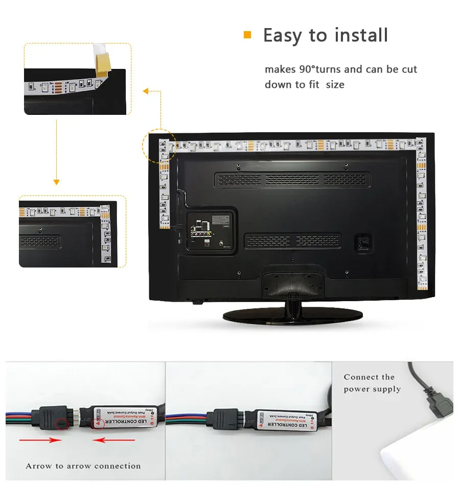5V LED Strip Lights 1m-30m RGB Led Light Dimmable Color Change Flexible Strip Tape Luces Led Lamp for Room Decor TV Backlight