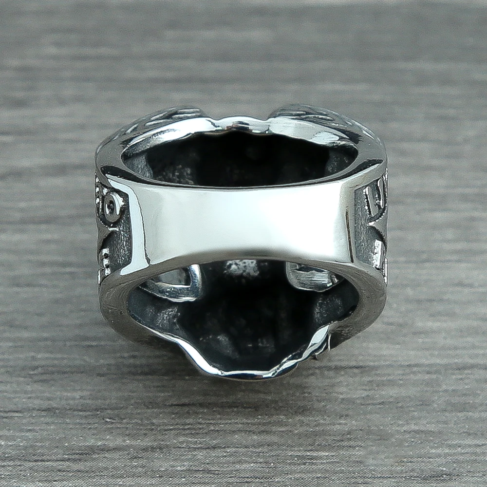 Retro Punk Motorcycle Engine Rings For Men Boys Gothic 316L Stainless Steel Biker Skull Ring Fashion Jewelry Gifts Wholesale