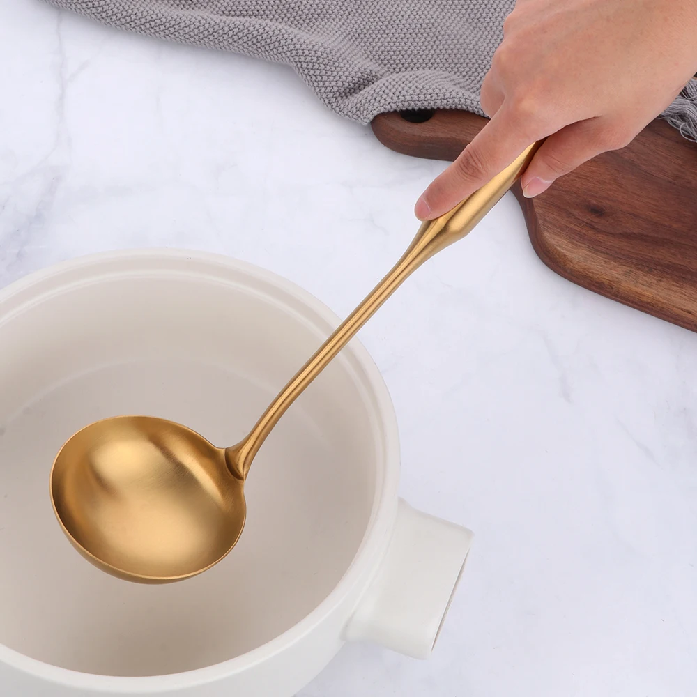 Gold cookware Stainless Steel Cooking tools spatula Shovels Turner Ladle Spoon Colander Filter Potato Mashers Kitchen Utensils
