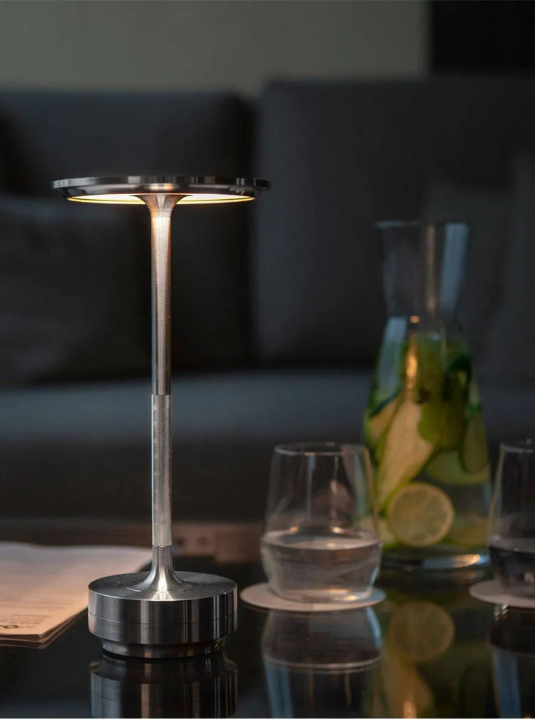 Rechargeable Table Lamp Creative Dining Touch Led Hotel Bar Coffee Pina Pro Table Lamp Lampada Da Tavolo Decorative Desk Lamp