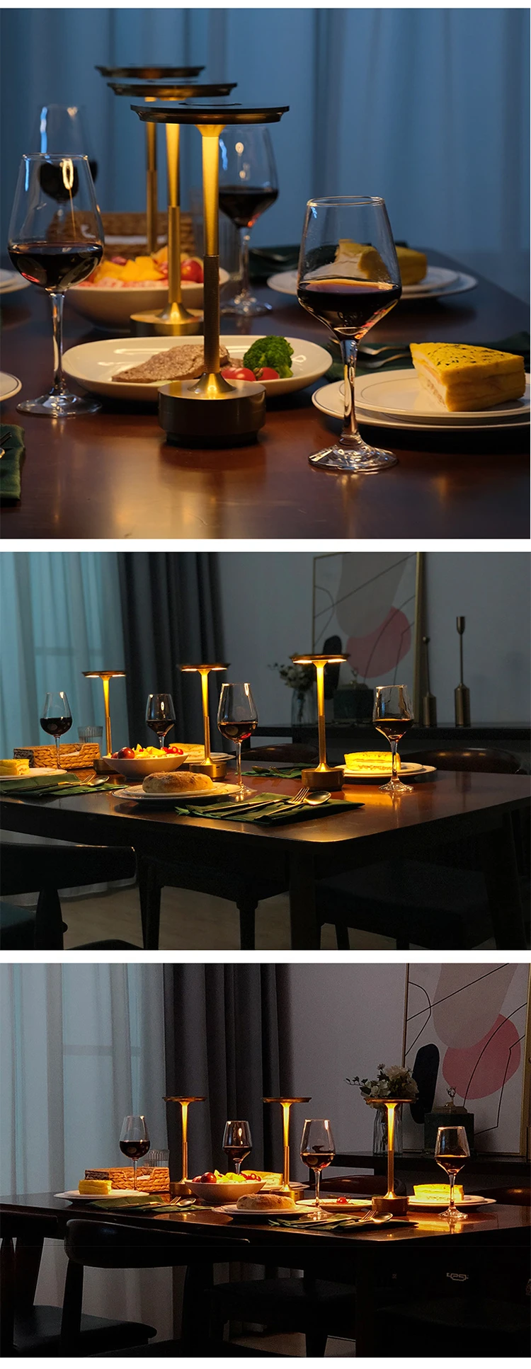 Rechargeable Table Lamp Creative Dining Touch Led Hotel Bar Coffee Pina Pro Table Lamp Lampada Da Tavolo Decorative Desk Lamp