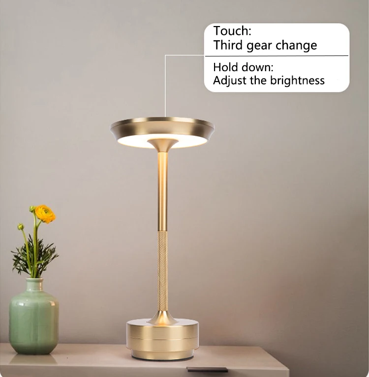 Rechargeable Table Lamp Creative Dining Touch Led Hotel Bar Coffee Pina Pro Table Lamp Lampada Da Tavolo Decorative Desk Lamp