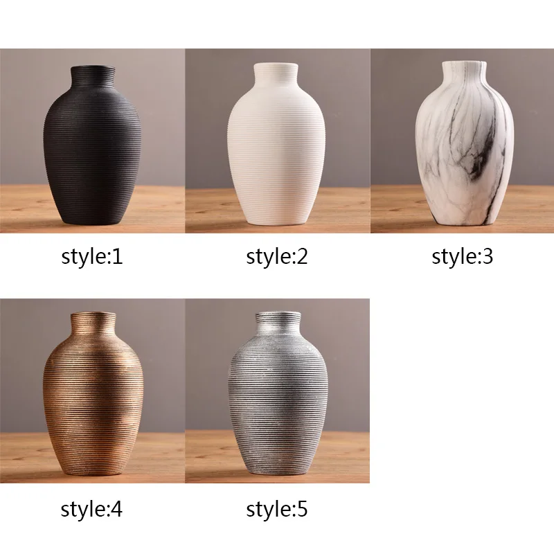Ceramic Vase For Home Decor Nordic Flower Pot Home Living Room Decoration Flower Vase Cachepot For Flowers Modern for interior