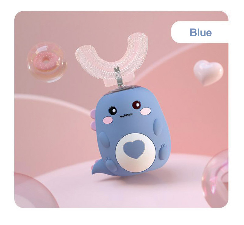 Children Electric Toothbrush Kids U-shaped 360 Degrees Silica Gel USB Charging Ultrasonic Toothbrush Kids Smart Toothbrush