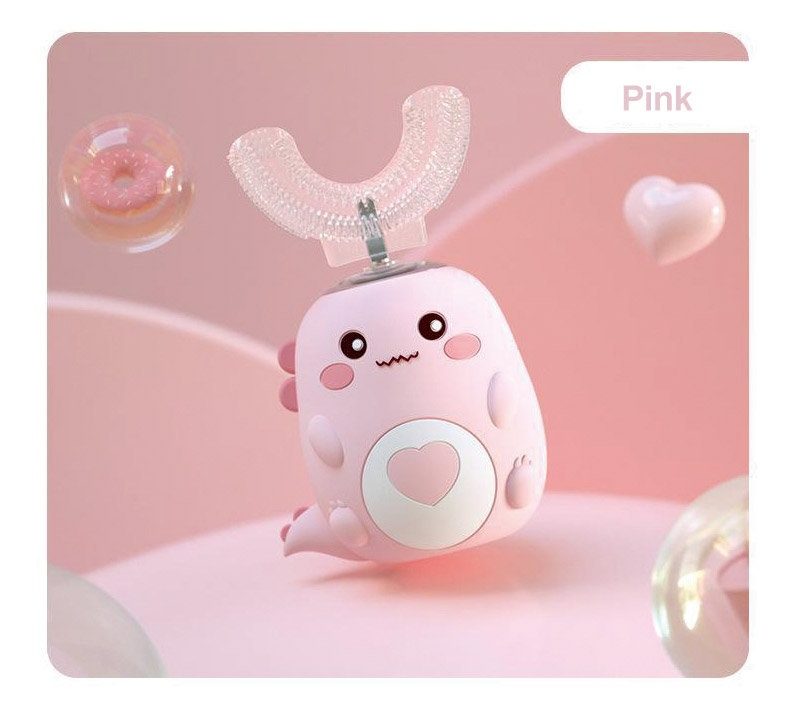 Children Electric Toothbrush Kids U-shaped 360 Degrees Silica Gel USB Charging Ultrasonic Toothbrush Kids Smart Toothbrush
