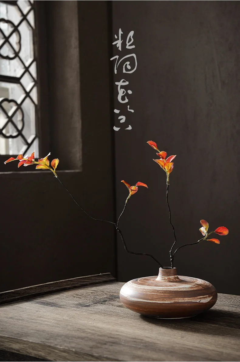 Ceramic Vases, Rough Ceramic Vases, Small Flower Pots, Old-fashioned Floral Arrangements, Table Decorations, Zen Flowers