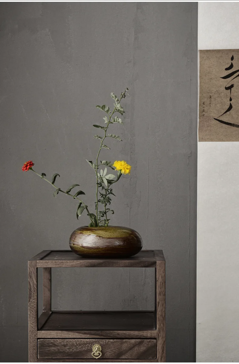 Ceramic Vases, Rough Ceramic Vases, Small Flower Pots, Old-fashioned Floral Arrangements, Table Decorations, Zen Flowers