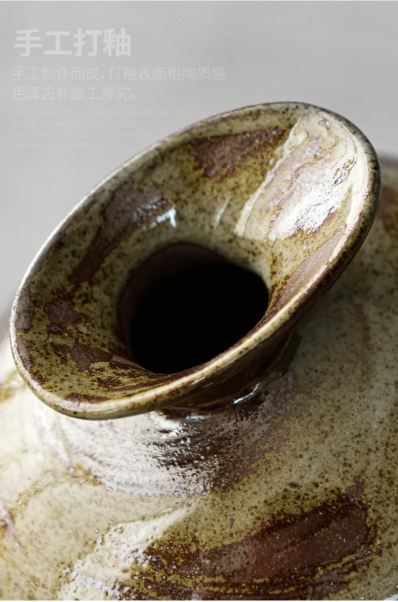 Ceramic Vases, Rough Ceramic Vases, Small Flower Pots, Old-fashioned Floral Arrangements, Table Decorations, Zen Flowers