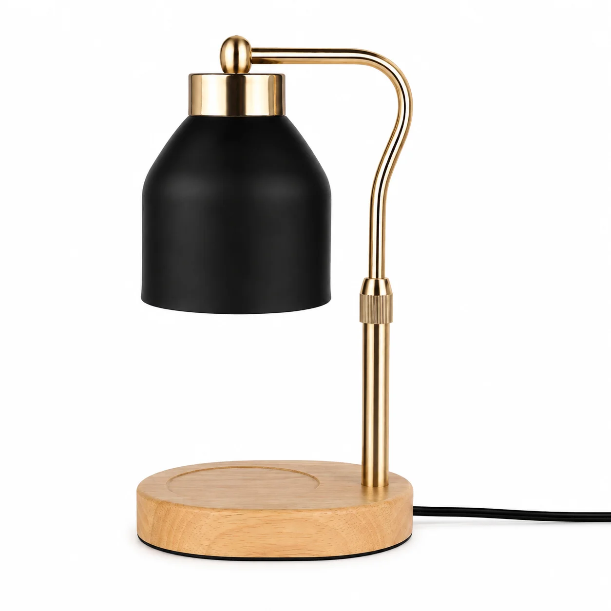 Flameless Candle Warmer Lamp Wax Melter with Adjustable Height Stepless Dimming GU10 Wooden Base Home Decorative Gift