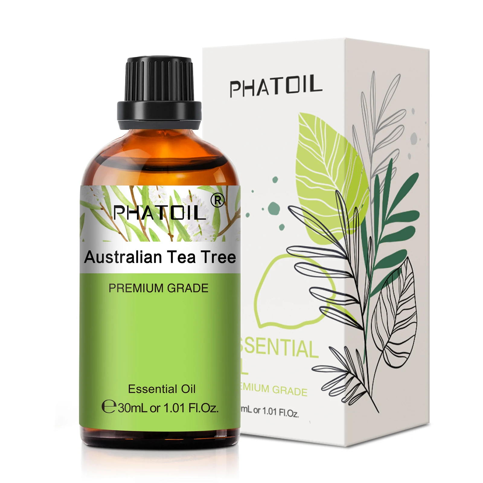 PHATOIL 1PCS Aromatherapy Essential Oil 30ml Lemon Eucalyptus Lavender Bergamot Jasmine Juniper Rose Vanilla Aroma Essential Oil