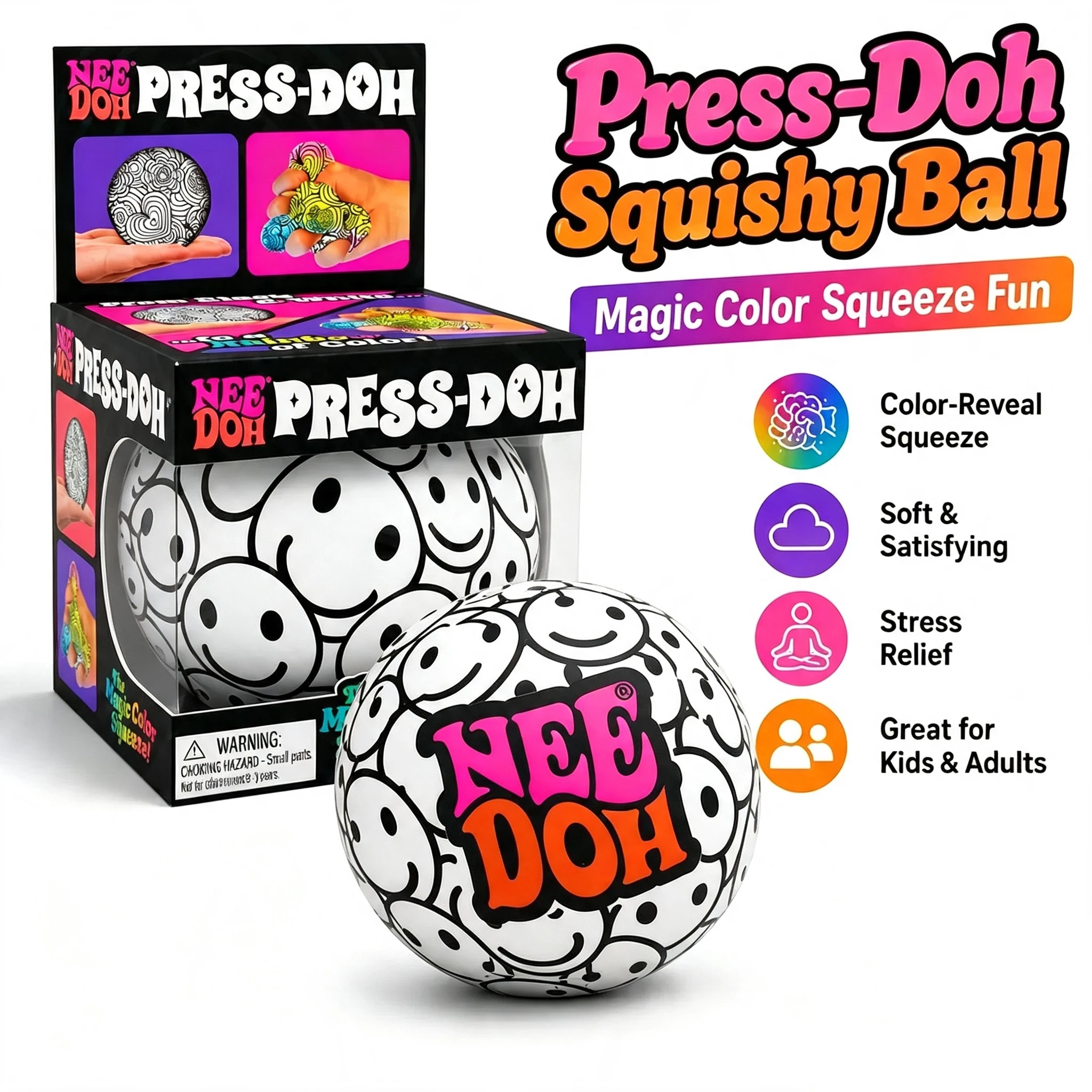 NeeDoh Fuzz Ball Series Desktop decompress Ornament Stress Relief Toy Suitable for Under Pressure Fun Soft StressBallGiftsadult