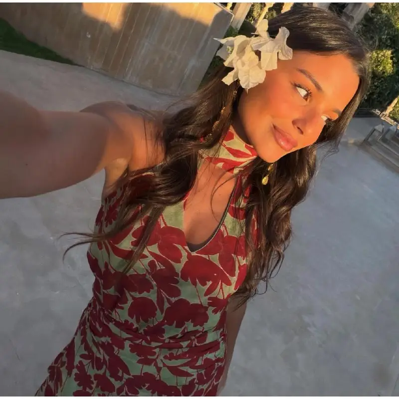 Floral Print Halter Neck Top Maxi Skirt Set Sleeveless Ruffle Hem 2026 Summer Beach Women Co-ord Chic Boho Lady Vacation Outfit