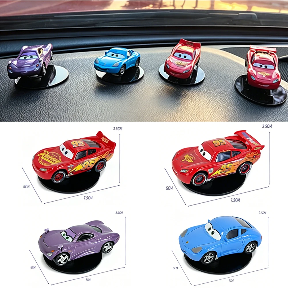 Pixar Cars 3- Lightning McQueen Rotatable Drift Ornament Dashboard Center Console Interior Decor Toy Surprise Gift For Drivers