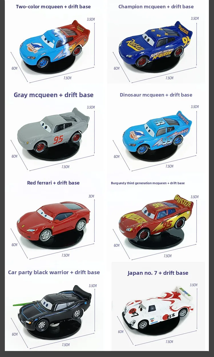 Pixar Cars 3- Lightning McQueen Rotatable Drift Ornament Dashboard Center Console Interior Decor Toy Surprise Gift For Drivers