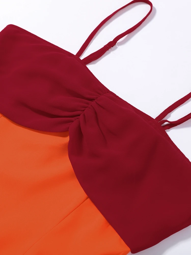 Women's Dress Irregular One-Shoulder Waist Cinching Layered Chiffon Solid Long Dresses Elegant Summer New Daily Wear Ladies Robe