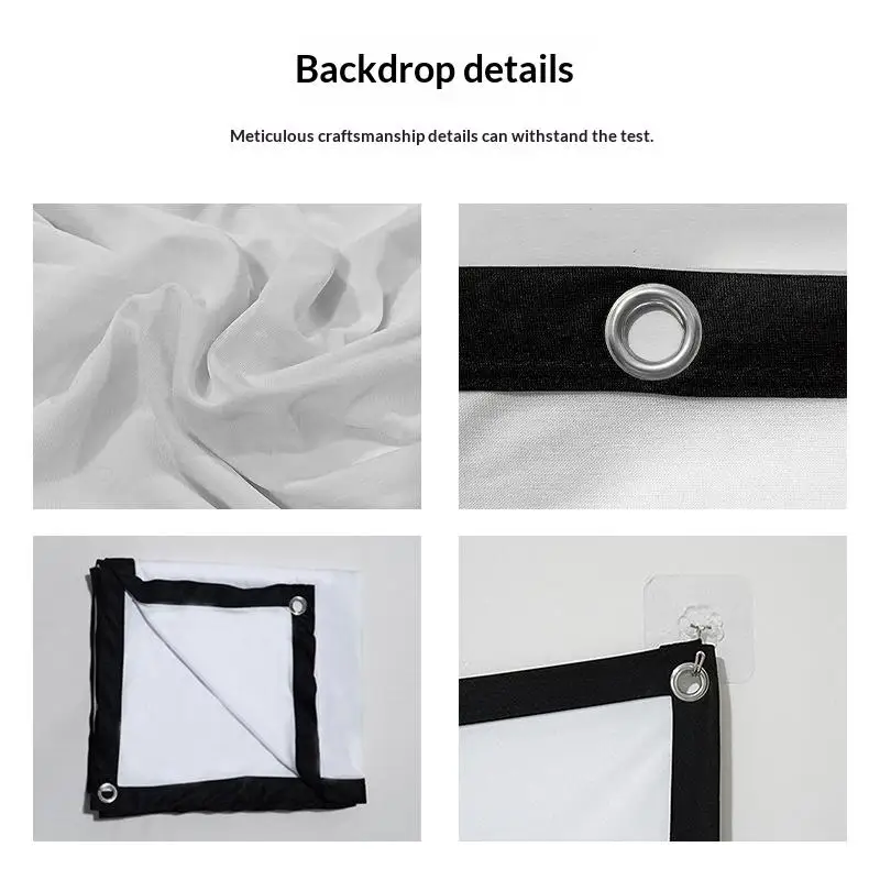 1 Pcs Curtain Anti-Light 60/72/84/100/120 Inches Projection Screens For Home Outdoor Office Projector Portable Projector Screen