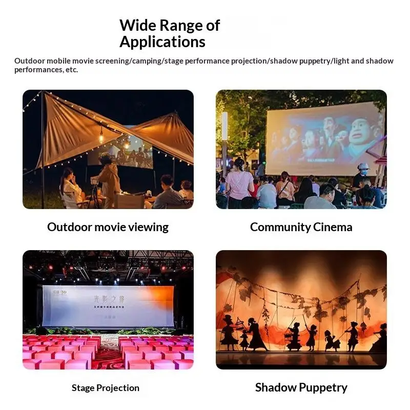 1 Pcs Curtain Anti-Light 60/72/84/100/120 Inches Projection Screens For Home Outdoor Office Projector Portable Projector Screen