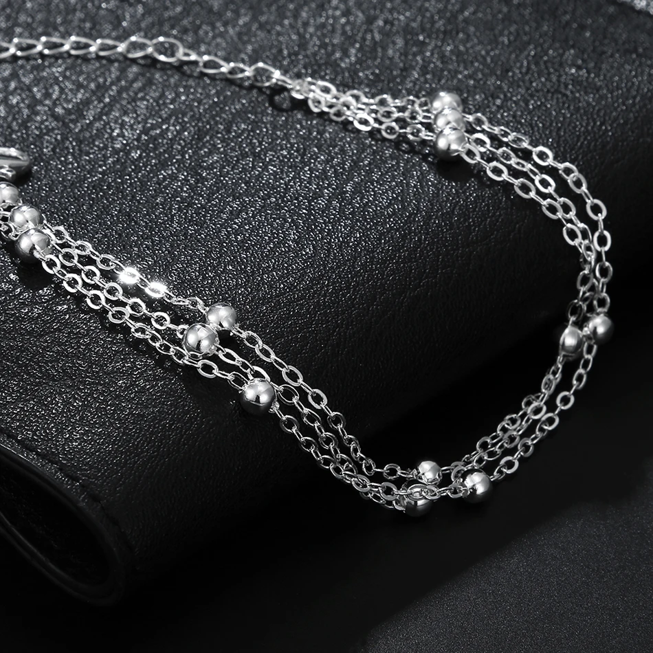 925 Sterling silver Tassel beads Bracelets necklaces for women fashion party wedding accessories jewelry sets gifts