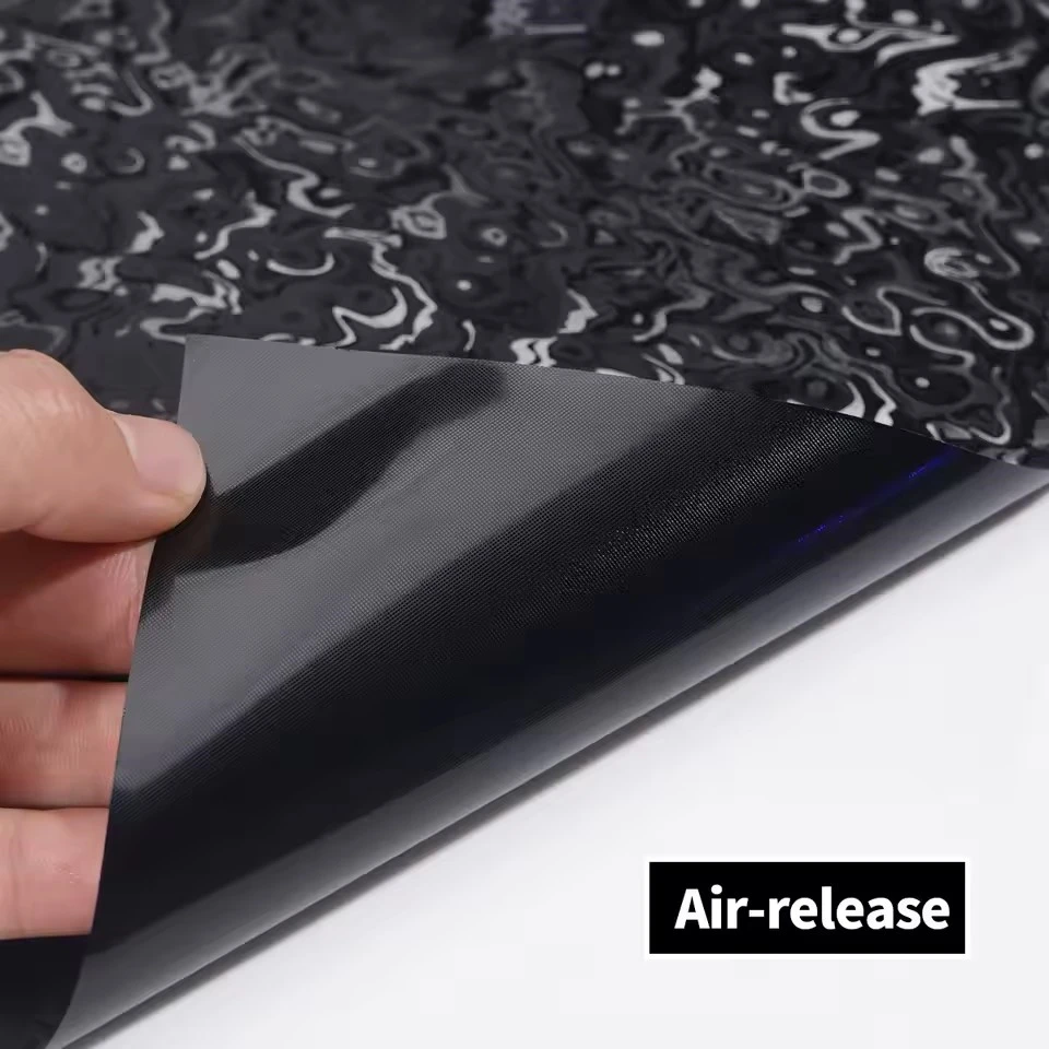 Ghost Black Carbon Fiber Wrap Film Forge Cosmic Sticker for Motorcycle Modified Car Body Interior Tuning Decor Car Accessories