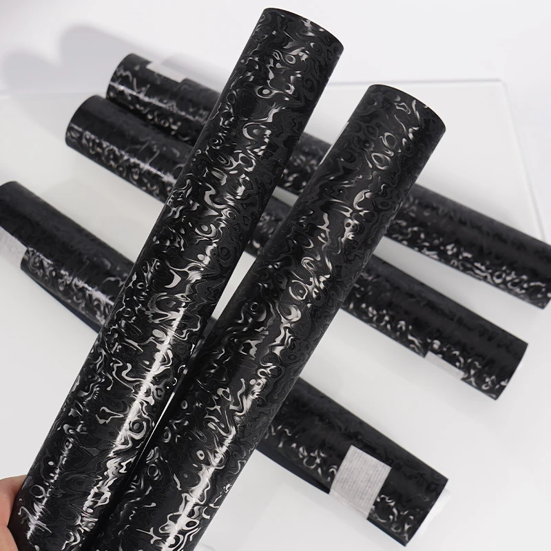 Ghost Black Carbon Fiber Wrap Film Forge Cosmic Sticker for Motorcycle Modified Car Body Interior Tuning Decor Car Accessories