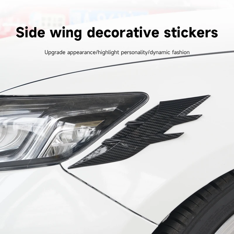 2PCS Auto Headlight Eyebrow Universal Car Lamp Cover Sticker Self-Adhesive Stripe Decal Decoration for Cars Bodys