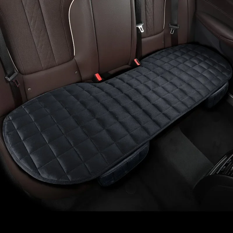 Car Seat Cover Front Rear Flocking Cloth Cushion Non Slide Winter Auto Protector Mat Pad Keep Warm Universal Fit Truck Suv Van