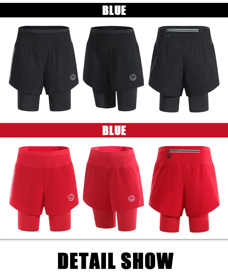 High Waist Women's Shorts Workout Sport Woman Fitness Yoga Clothes 2 in 1 Short Femme Court Womens Clothing Tights Gym Womans