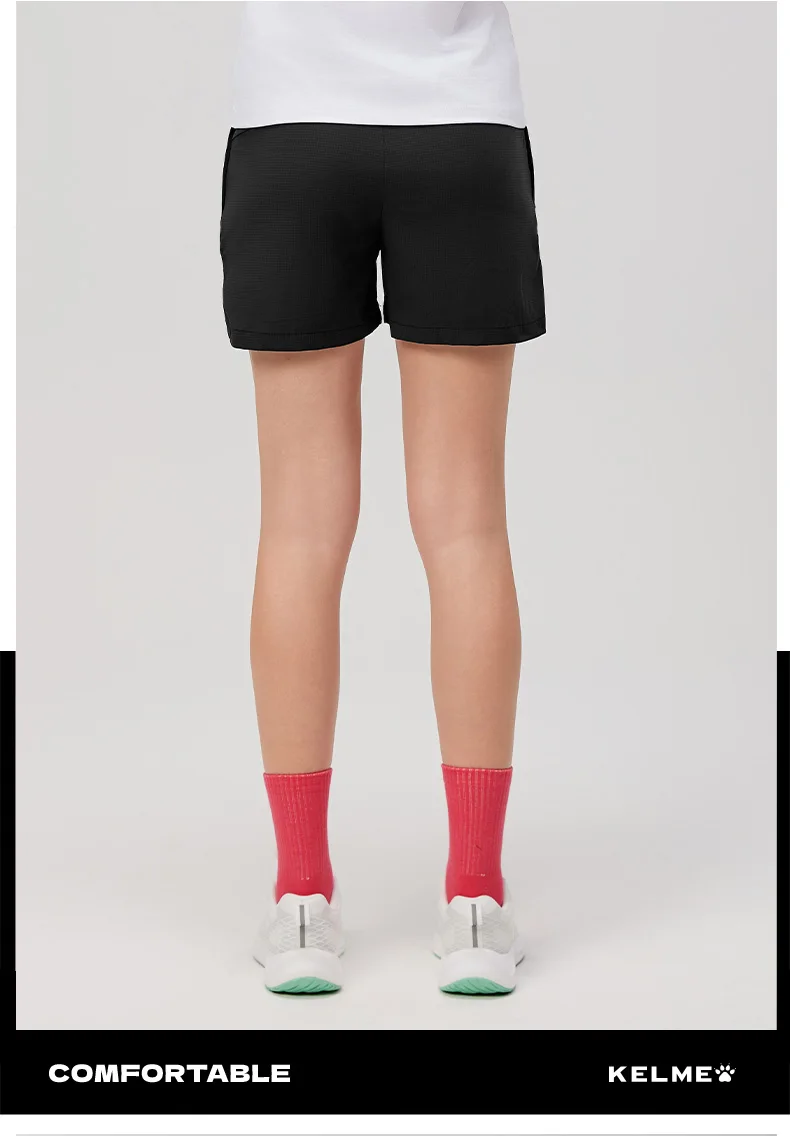 Kelme Women's Fake Two-piece Sports Shorts Anti-exposure Marathon Breathable Shorts Training Fitness Quick-drying Pants