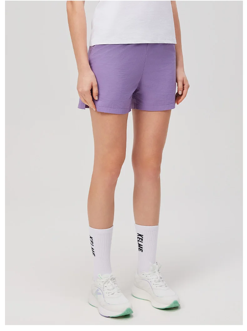 Kelme Women's Fake Two-piece Sports Shorts Anti-exposure Marathon Breathable Shorts Training Fitness Quick-drying Pants