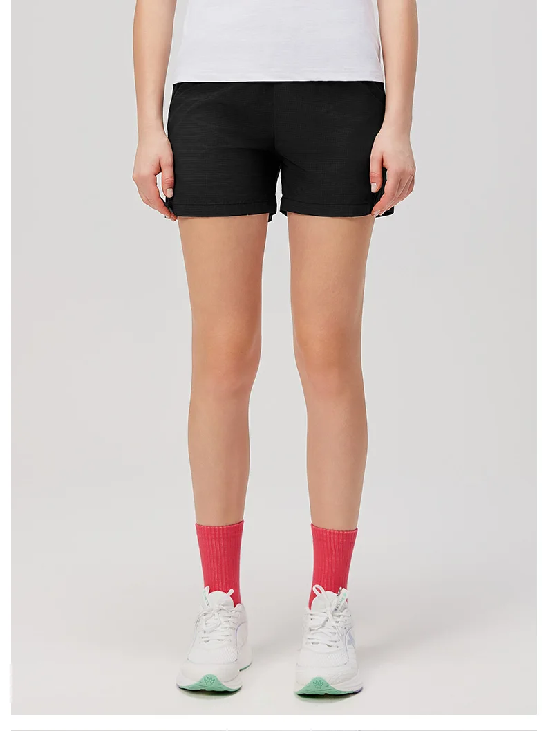 Kelme Women's Fake Two-piece Sports Shorts Anti-exposure Marathon Breathable Shorts Training Fitness Quick-drying Pants