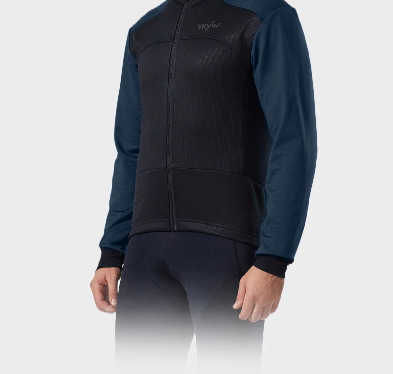 YKYWBIKE Men's Cycling Jacket Waterproof Windproof Road Bike Tops Winter 0°C Thermal Fleece Bicycle Jersey  Cycling Clothing