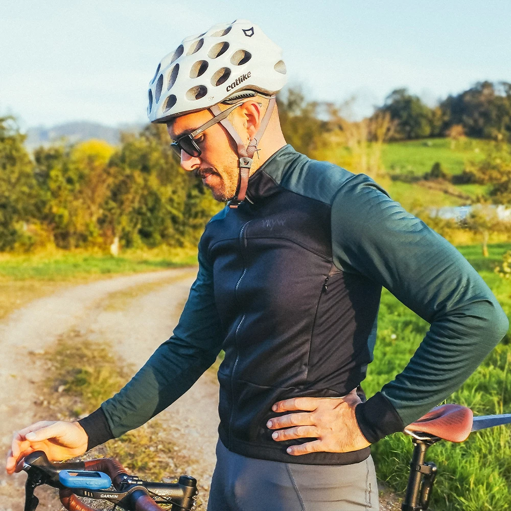 YKYWBIKE Men's Cycling Jacket Waterproof Windproof Road Bike Tops Winter 0°C Thermal Fleece Bicycle Jersey  Cycling Clothing
