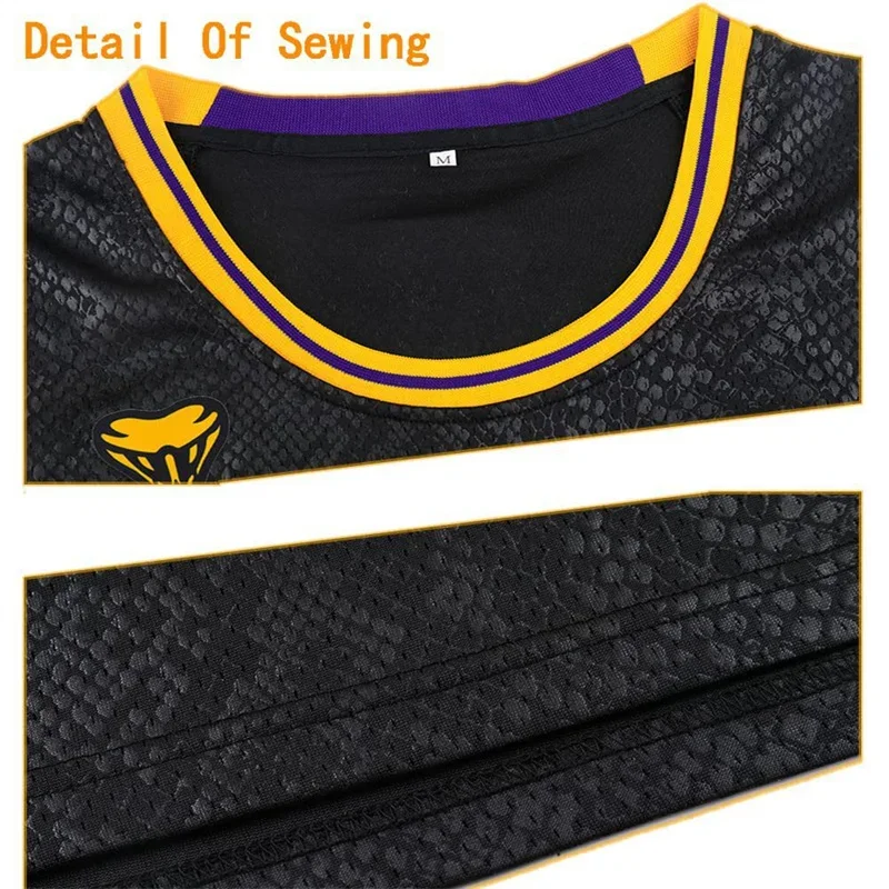Black Mamba #8 #24 Basketball Jersey Sports Outdoor Shirt Breathable Quick Drying Tops LOGO Sewing Embroidery
